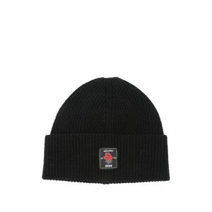 Msgm Men Rose-Patch Ribbed Beanie